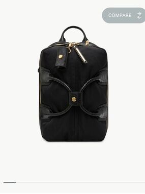 Caraa Studio  Bag In Black and Gold Hardware Backpack